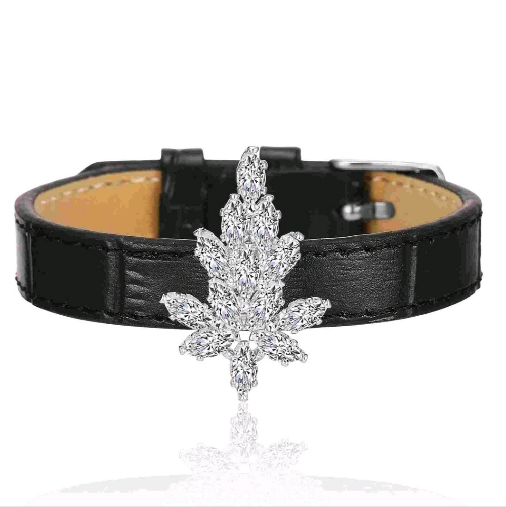 100% BLACK LEATHER BRACELET - Picture 2 of 7